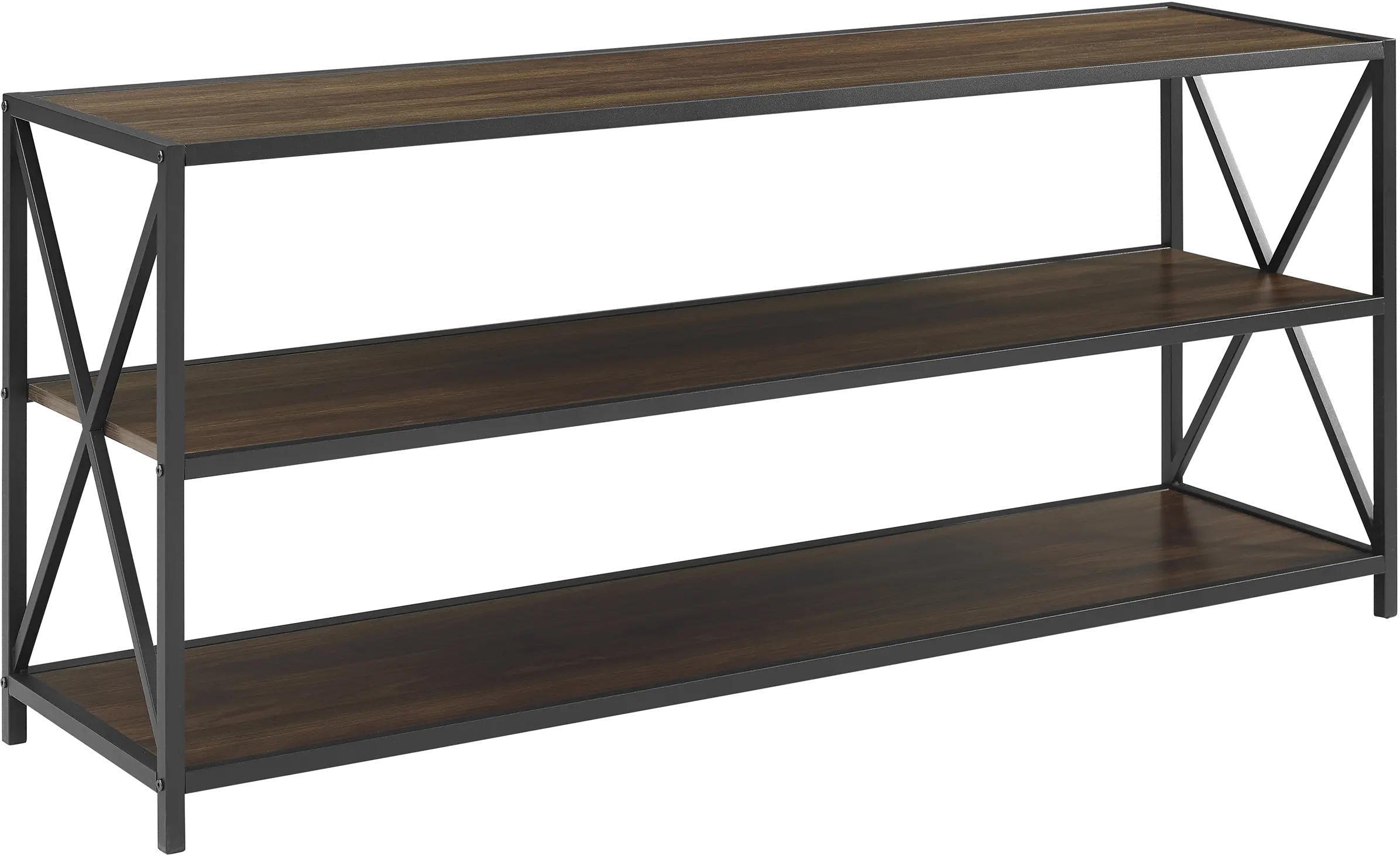 BS60XMWDW Dark Walnut Industrial Sofa Table-3
