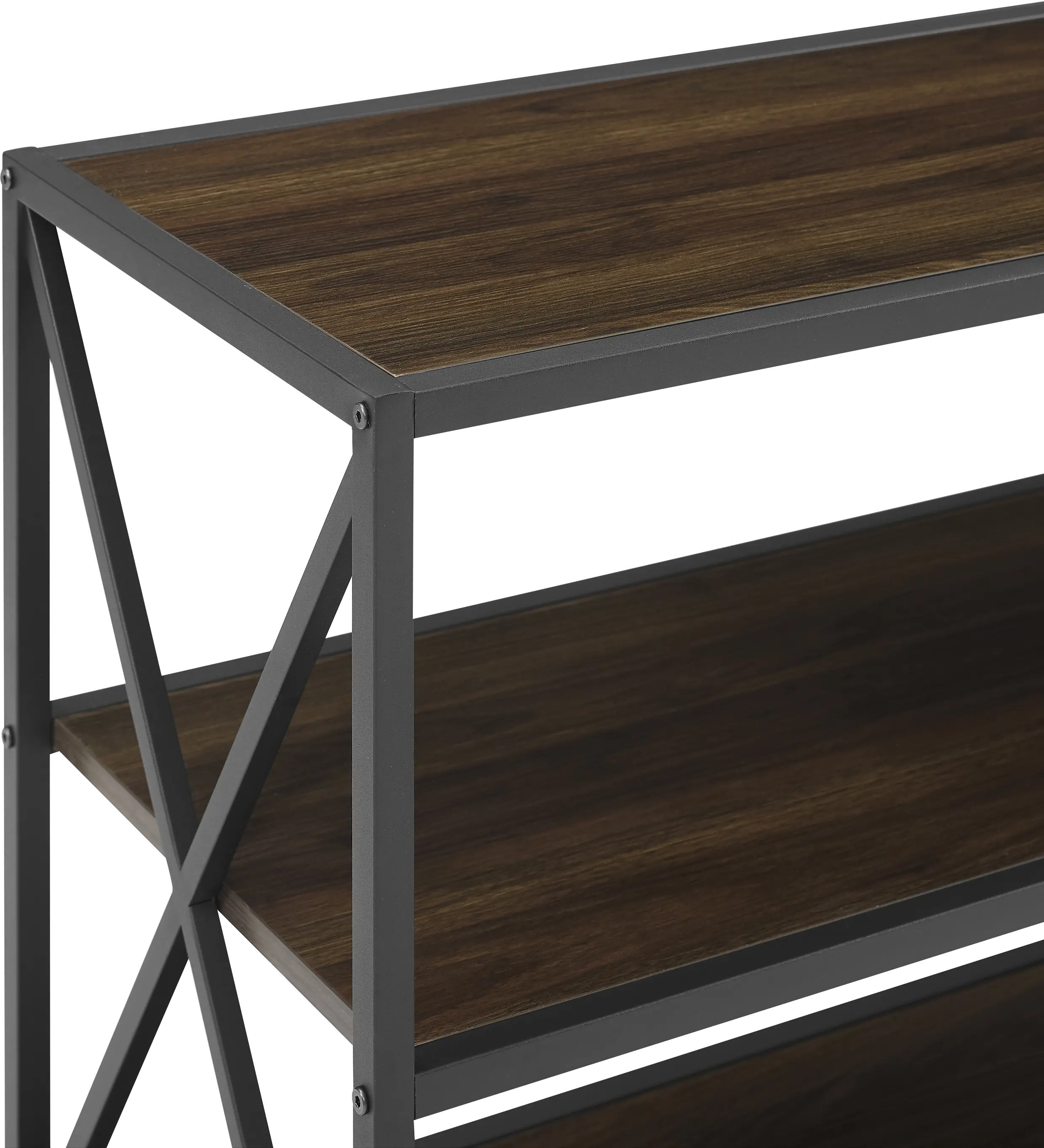 BS60XMWDW Dark Walnut Industrial Sofa Table-4