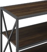 BS60XMWDW Dark Walnut Industrial Sofa Table-4