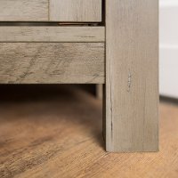 Modern 44 Inch Wood Corner TV Stand - Tan-4