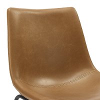 CHL18WB Industrial Light Brown Faux Leather Dining Room Chair (Set of 2)-4