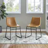 CHL18WB Whiskey Light Brown Dining Room Chair, Set of 2 - Walker Edison