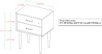 AF20OLI2DSW Modern Side Table - White-5