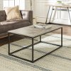Mixed Material Coffee Table - Dark Concrete
