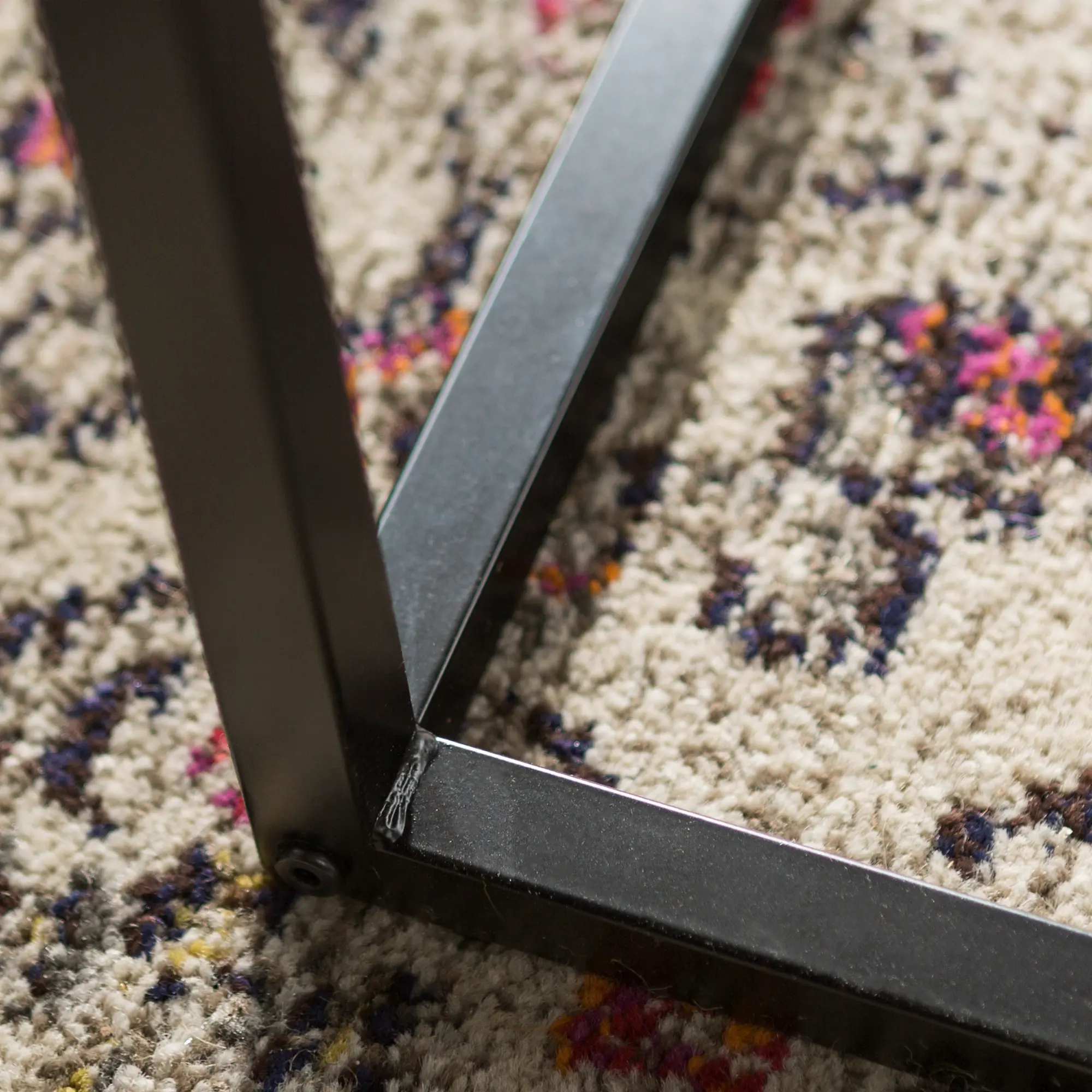 C42LWSQDC Mixed Material Coffee Table - Dark Concrete-4