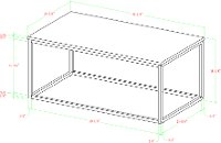 C42LWSQDC Mixed Material Coffee Table - Dark Concrete-5