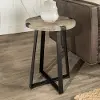 AF18MWSTGW Gray Wash Side Table - Metal Wrap - Walker Edison