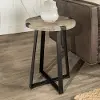 AF18MWSTGW Gray Wash Side Table - Metal Wrap