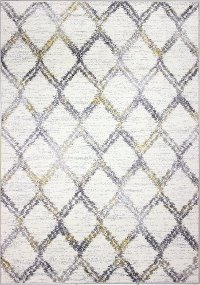 4 x 6 Small Transitional Luke Ivory and Gray Area Rug - Barcelona