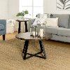 Metal Wrap Coffee Table - Rustic Oak