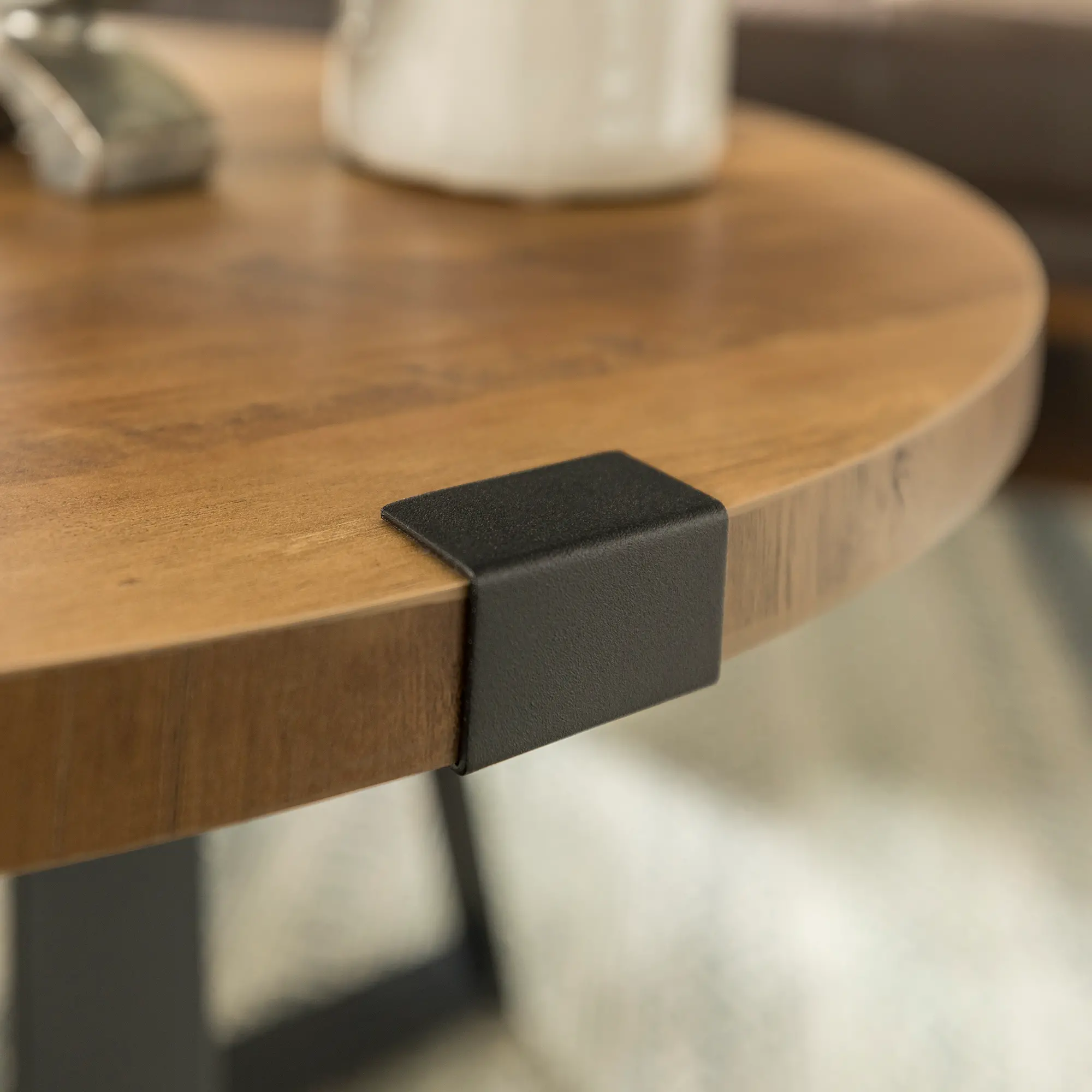 AF30MWCTRO Metal Wrap Coffee Table - Rustic Oak-3