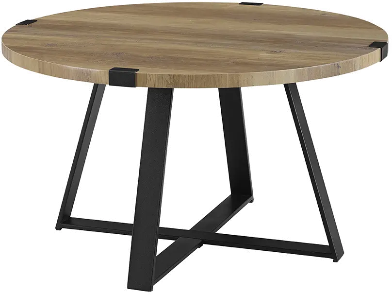AF30MWCTRO Metal Wrap Coffee Table - Rustic Oak-4