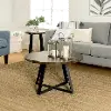 AF30MWCTRO Rustic Oak Coffee Table - Metal Wrap - Walker Edison