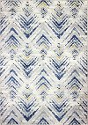 4 x 6 Small Transitional Levi Ivory, Gray, and Blue Rug - Barcelona
