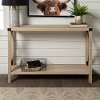 46 Inch Rustic Farmhouse Entryway Table - White Oak