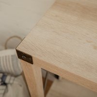 46 Inch Rustic Farmhouse Entryway Table - White Oak-2