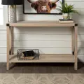 AF46MXETWO Metal X White Oak 46 Inch Entryway Table - Walker Edison