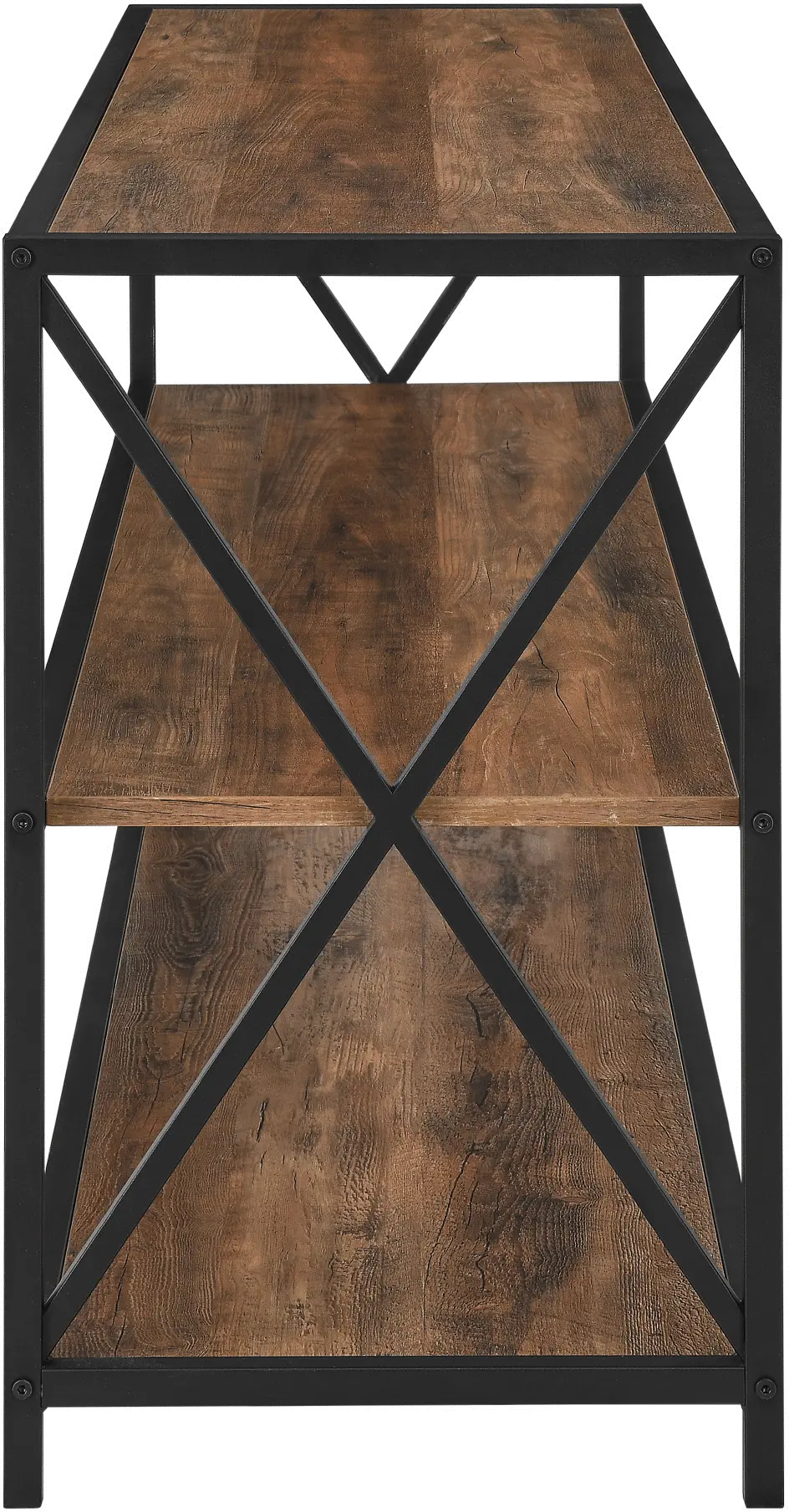 BS60XMWRO Rustic Oak and White Sofa Table-4