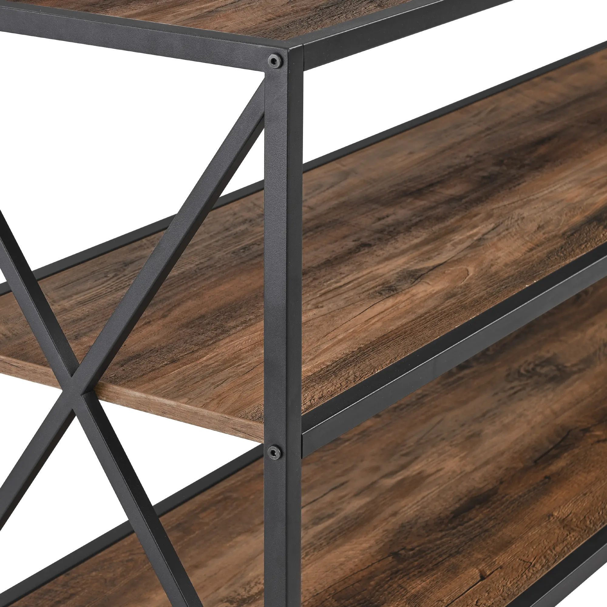 BS60XMWRO Rustic Oak and White Sofa Table-5