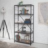 63 Inch Rustic Gray Wash Bookcase
