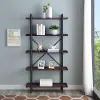 BS68UPDW Rustic Industrial 68 Inch Wood Bookcase with 5 Shelves - Walker Edison