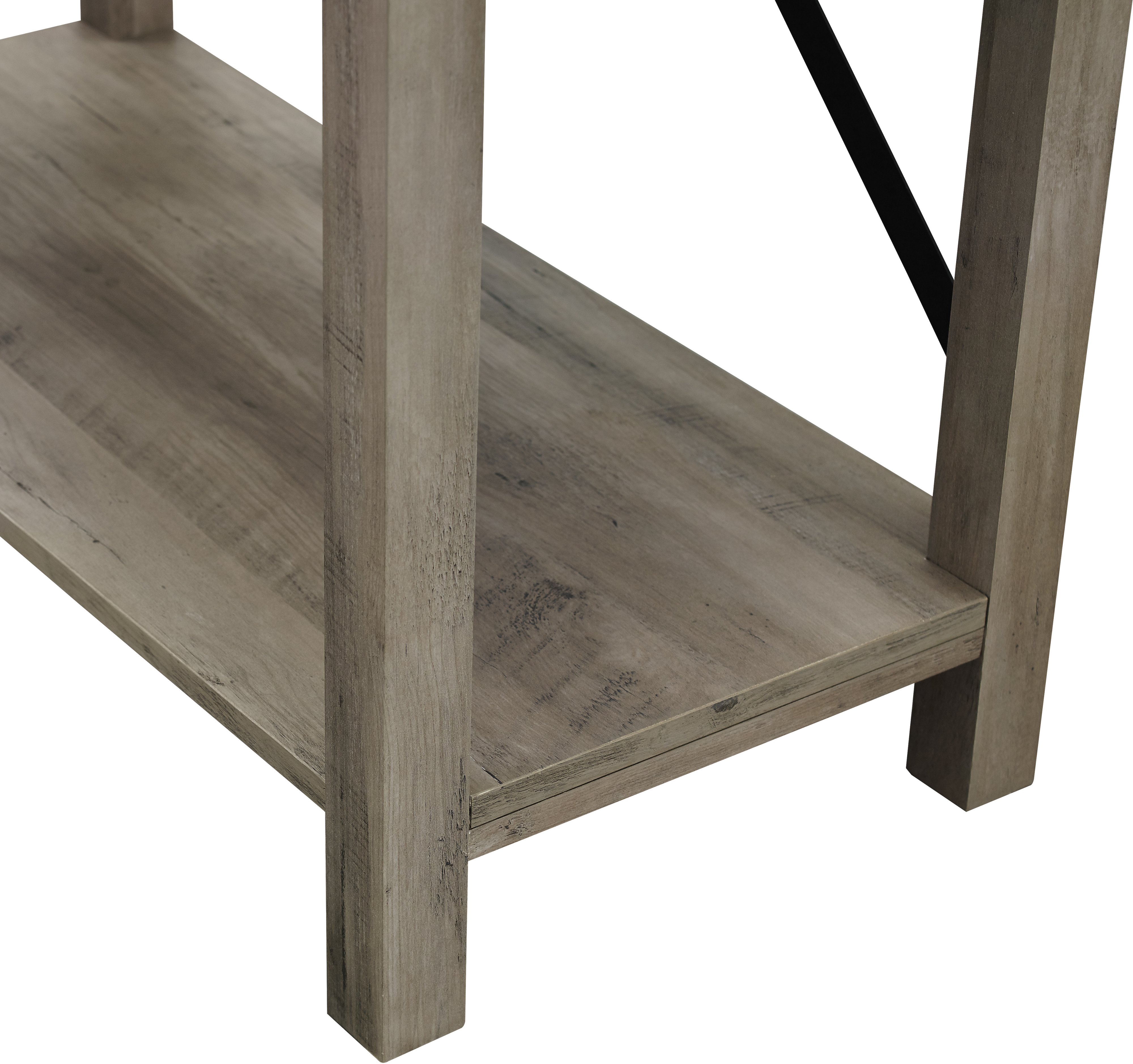 BS64MXGW Farmhouse Metal 64 Inch Bookcase - Gray Wash-4