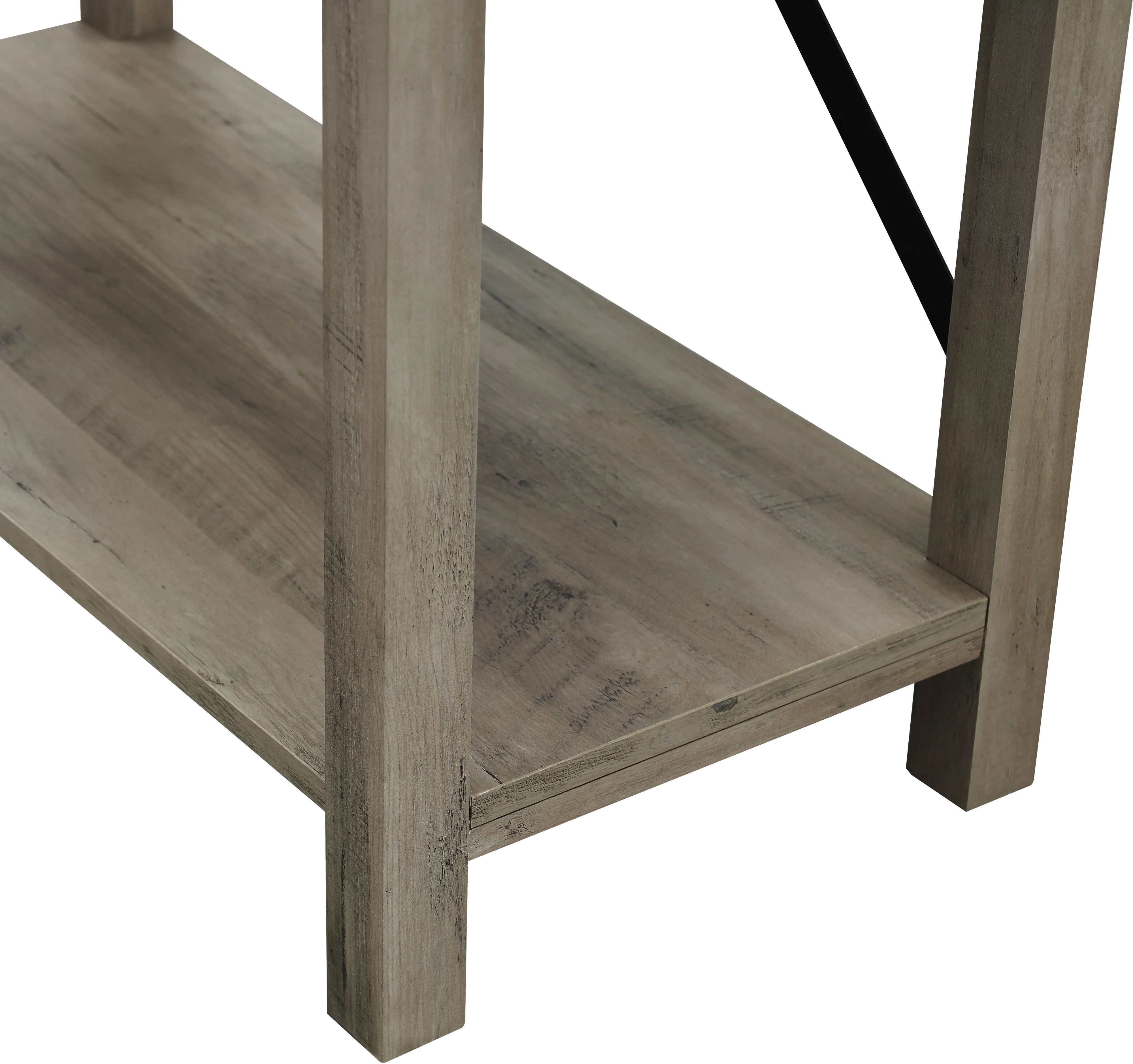 BS64MXGW Farmhouse Metal 64 Inch Bookcase - Gray Wash-4