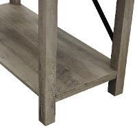 Farmhouse Metal 64 Inch Bookcase - Gray Wash-4