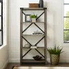 BS64MXGW Farmhouse Metal 64 Inch Bookcase - Walker Edison