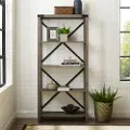 BS64MXGW Farmhouse Metal 64 Inch Bookcase - Walker Edison