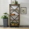 BS64MXRO Farmhouse 64 Inch Metal Bookcase - Walker Edison
