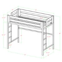 Contemporary Mint Green Premium Deluxe Twin Metal Loft Bed-5