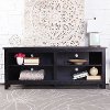 58 Inch Transitional Wood Corner TV Stand - Black