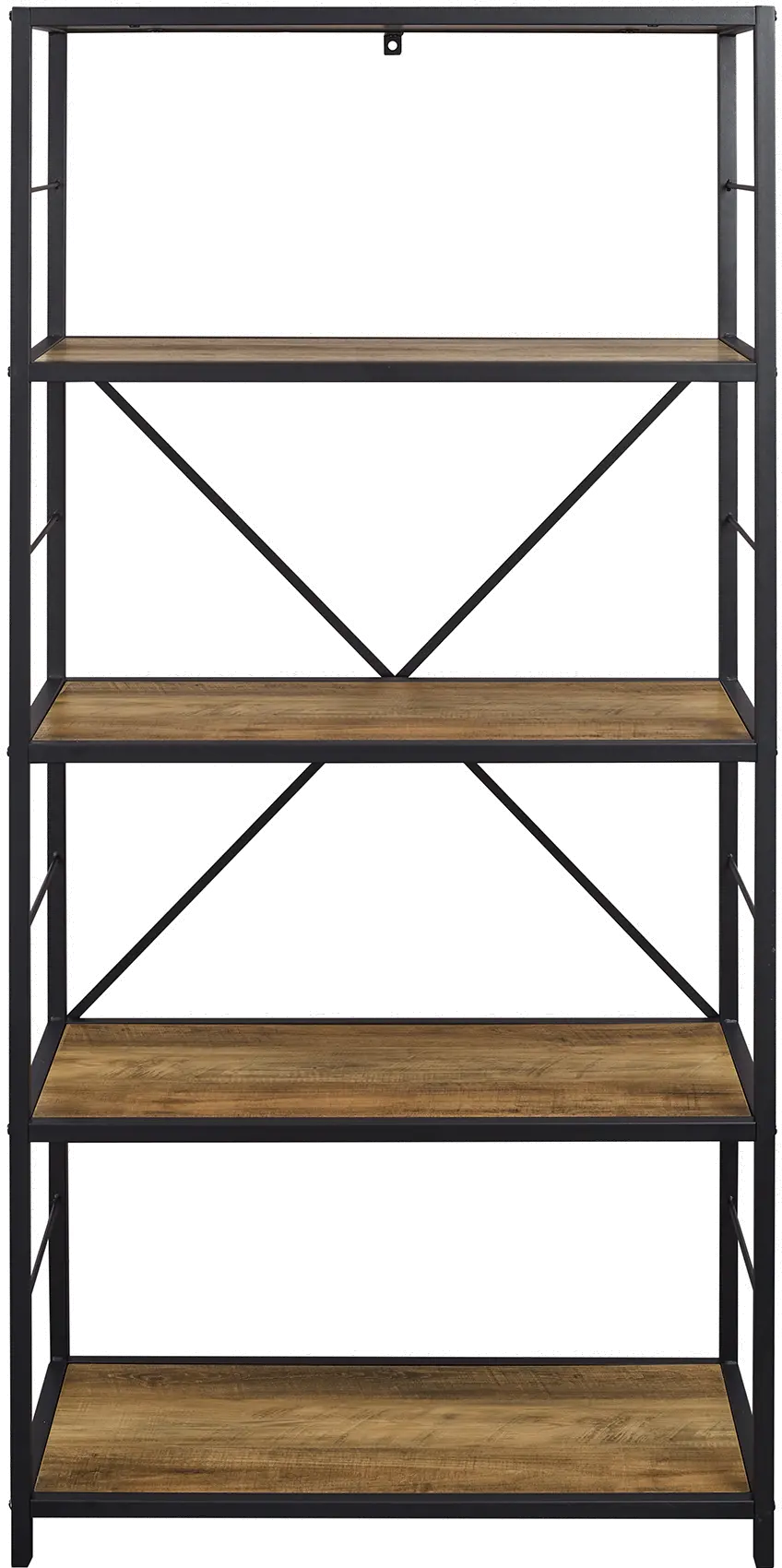 BS60RMWRO 63 Inch Rustic Industrial Oak Bookcase-3