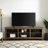 70 Inch Rustic Wood TV Stand - Rustic Oak