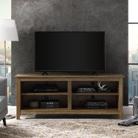 W58CSPRO 58 Inch Rustic Wood TV Stand - Rustic Oak-1