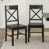 CHW2BL Antique Black Dining Room Chairs (Set of 2)