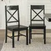 CHW2BL Millwright Antique Black Dining Room Chairs, Set of 2 - Walker Edison