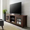 W70CSGDDW Fallon Dark Walnut 70 Inch Wood TV Stand - Walker Edison