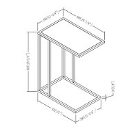 AF20SCSTGW Modern End Table - Gray Wash-5