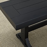 Rustic Black Dining Bench-2