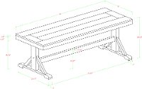 Rustic Black Dining Bench-3
