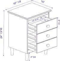 Classic Walnut Brown Nightstand-4