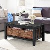 Rustic Wood Coffee Table - Black