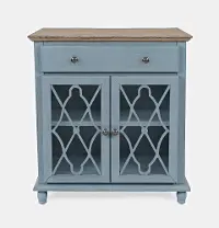 Contemporary Blue 2 Door Accent Cabinet - Aurora Hills