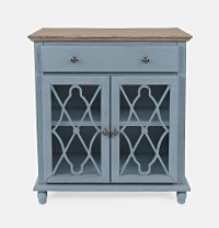 Contemporary Blue 2 Door Accent Cabinet - Aurora Hills-3