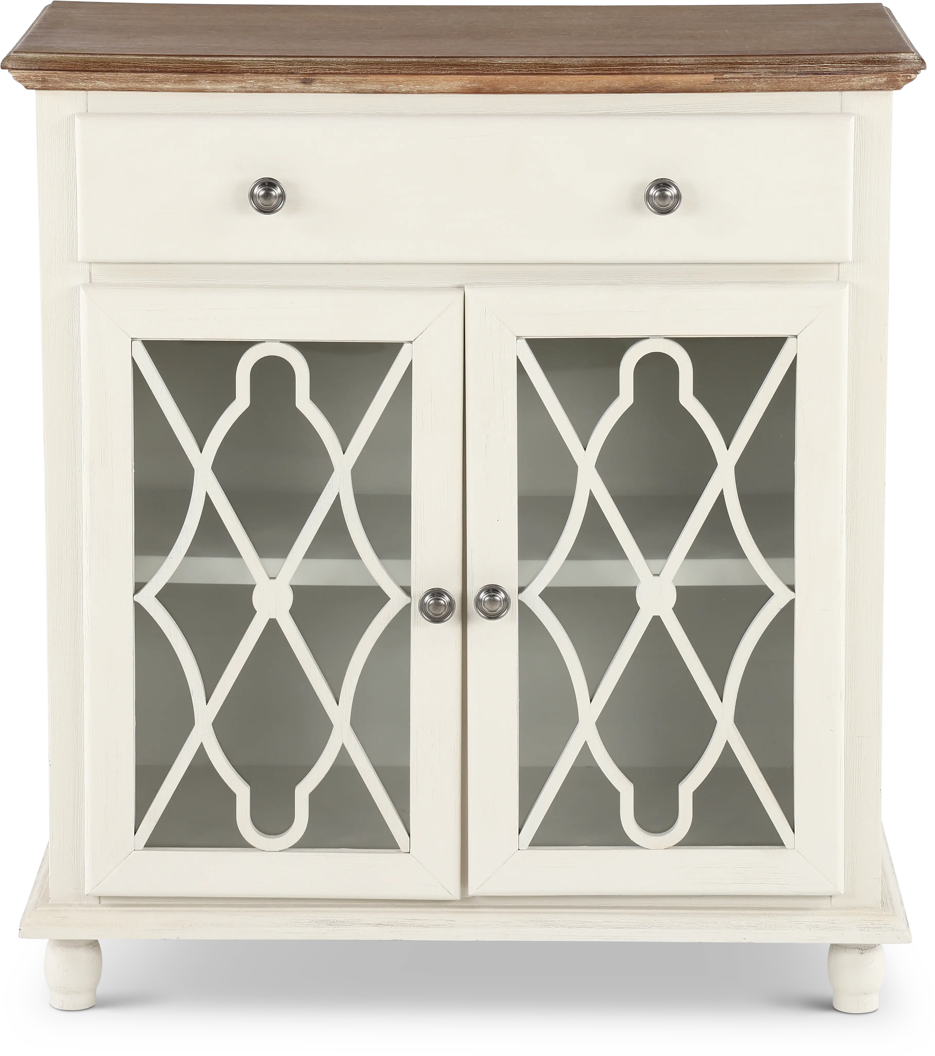 Aurora Hills White 2 Door Accent Cabinet-1