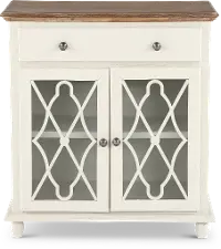 Aurora Hills White 2 Door Accent Cabinet