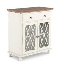 Contemporary White 2 Door Accent Cabinet - Aurora Hills-3