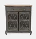 Aurora Hills Gray 2 Door Accent Cabinet